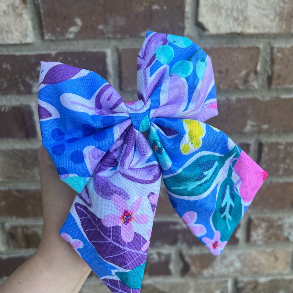 Colorful Floral Kids Hair Bow